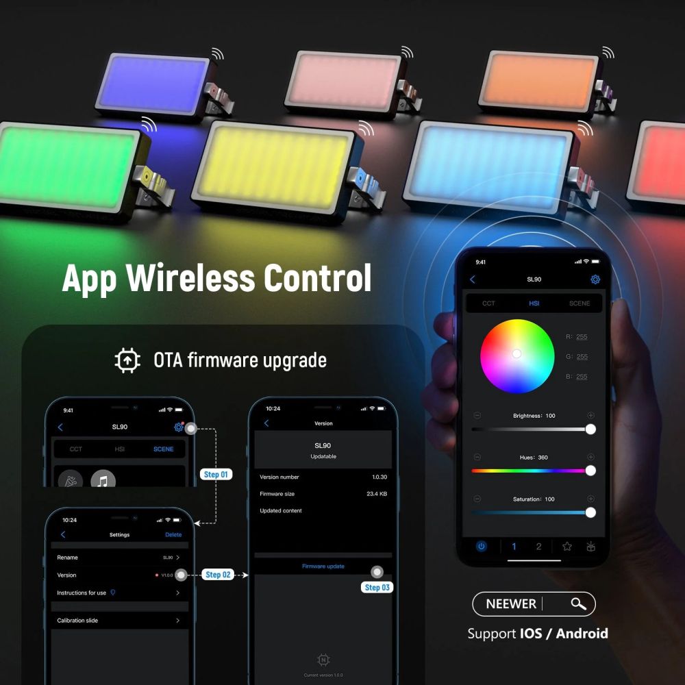Neewer SL90 Pro 12W RGB LED light