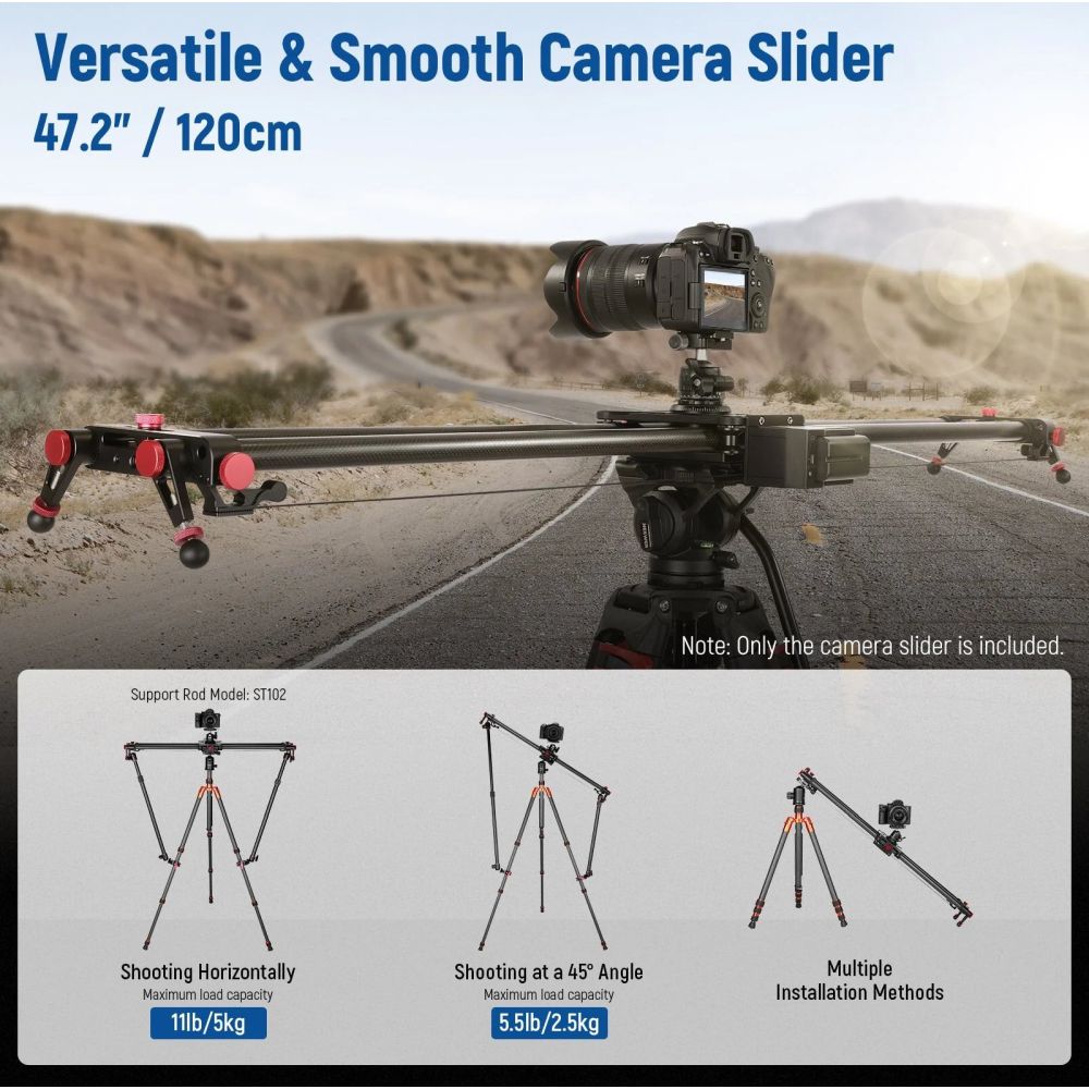 Neewer ER1-120 motorized wireless carbon fiber camera slider