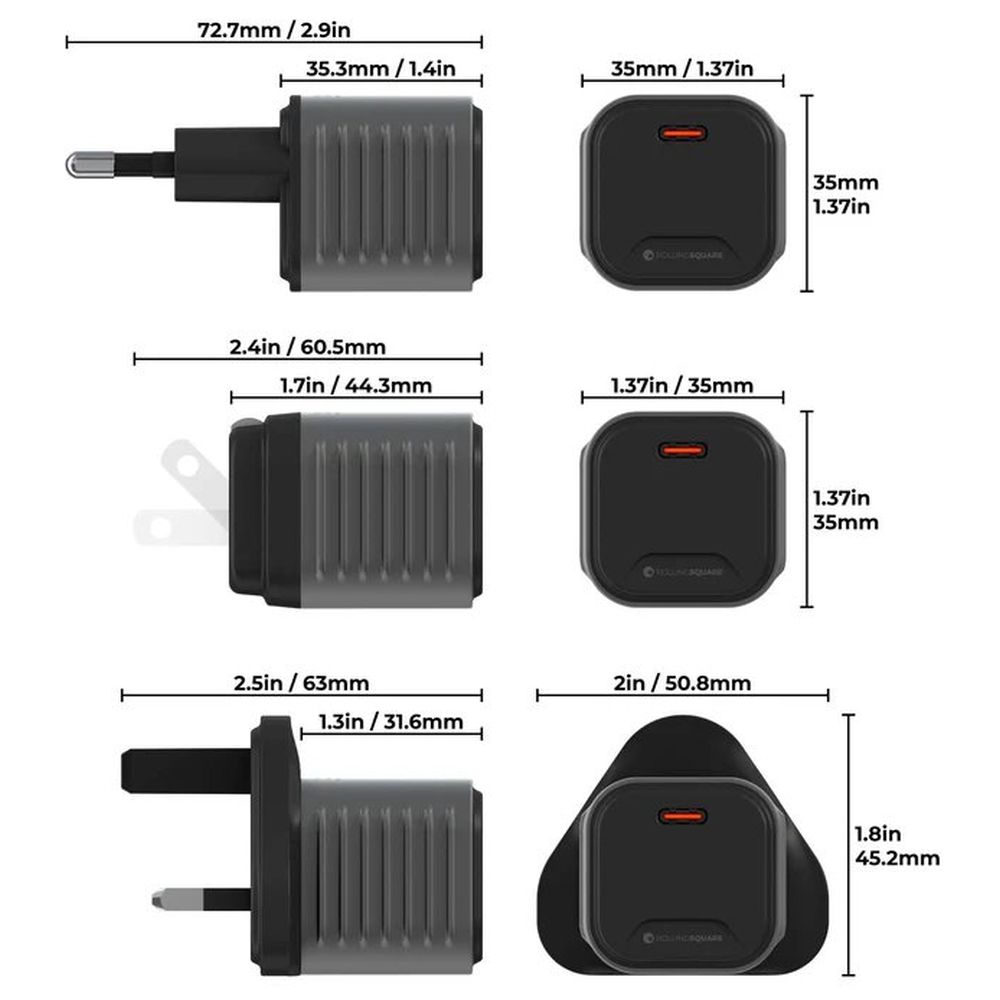 Rolling Square Supertiny GaN 65W EU