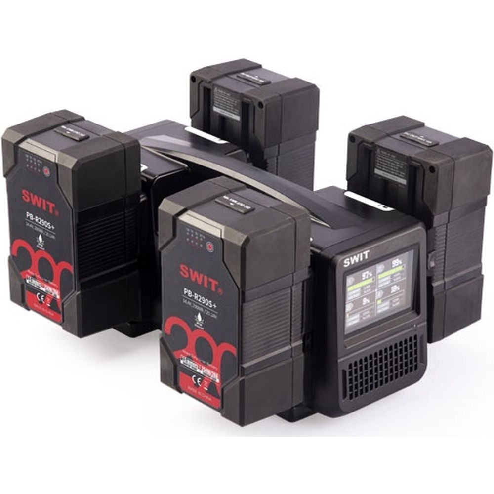 SWIT 4ch x max 6A Top Fast Simultaneous 14V/28V Charger V-mount