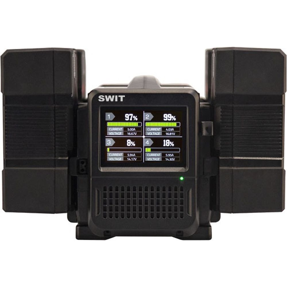 SWIT 4ch x max 6A Top Fast Simultaneous 14V/28V Charger V-mount