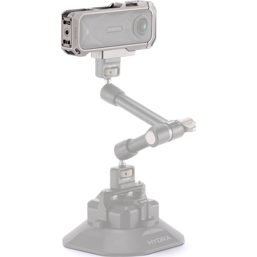 Tilta Horizontal Mounting Plate for Insta360 X5 Camera Cage - Titanium Gray