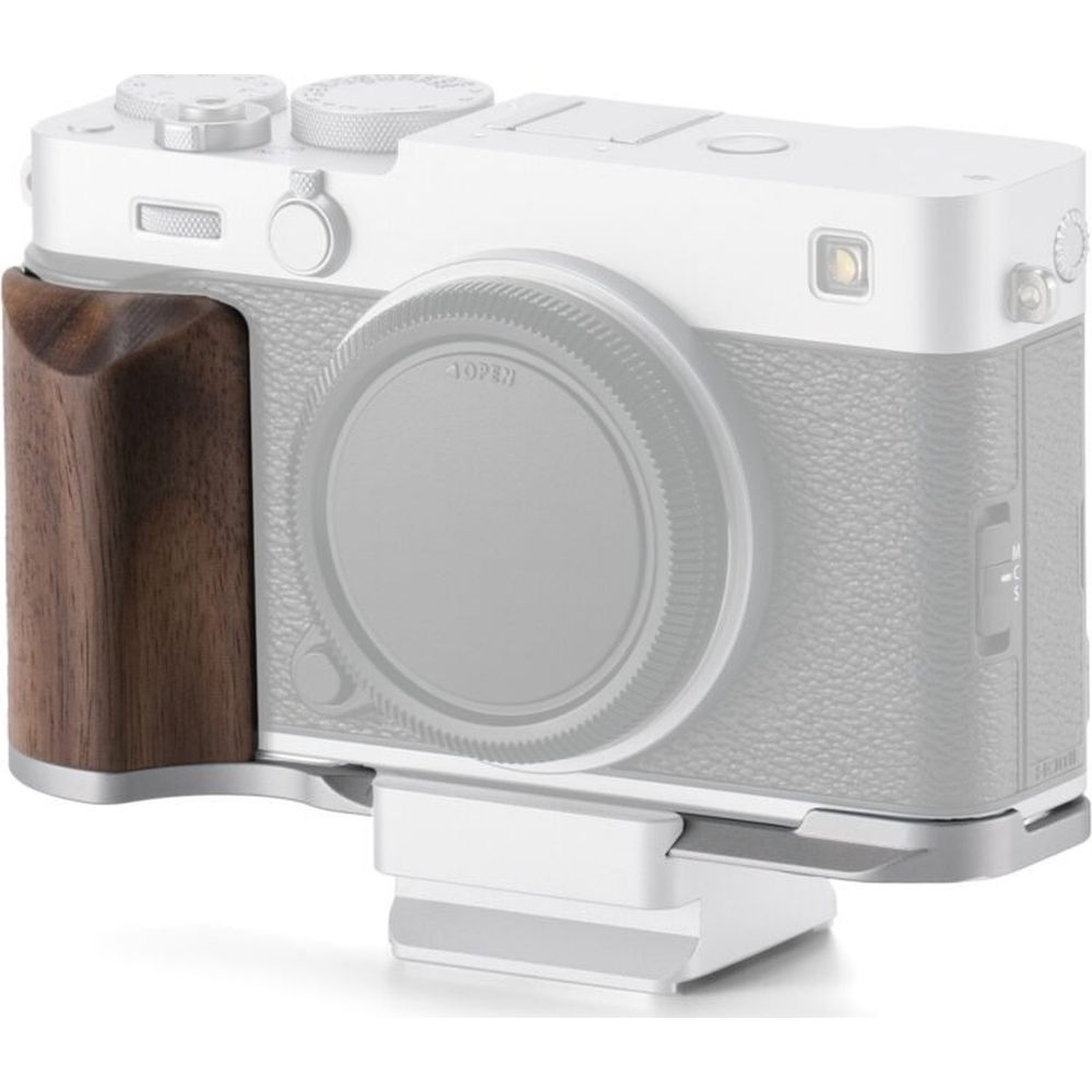 Tilta Mounting Baseplate with Wooden Grip for Fujifilm X-E5 - Silver