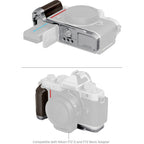 SmallRig 5707 L-Shaped Mount Plate with Wooden Handle for Nikon Z f, silver