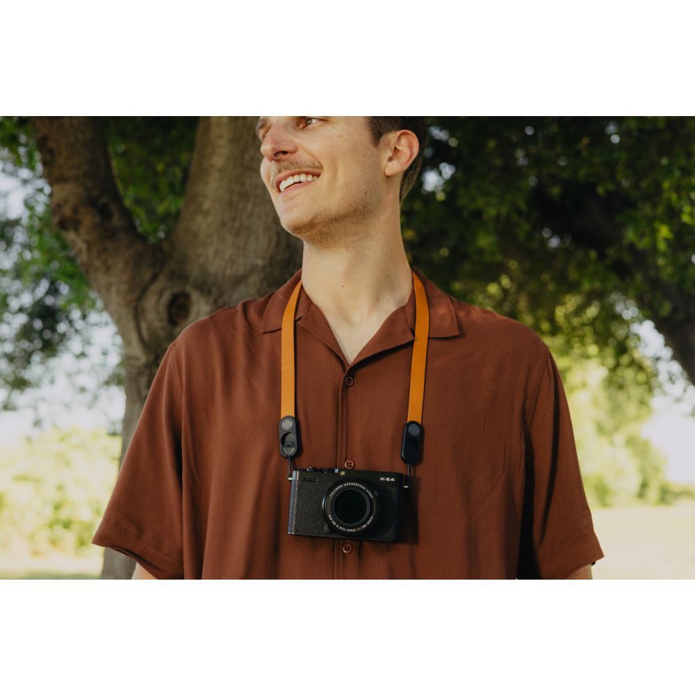 Peak Design Form Leather Camera Strap Neck Amber