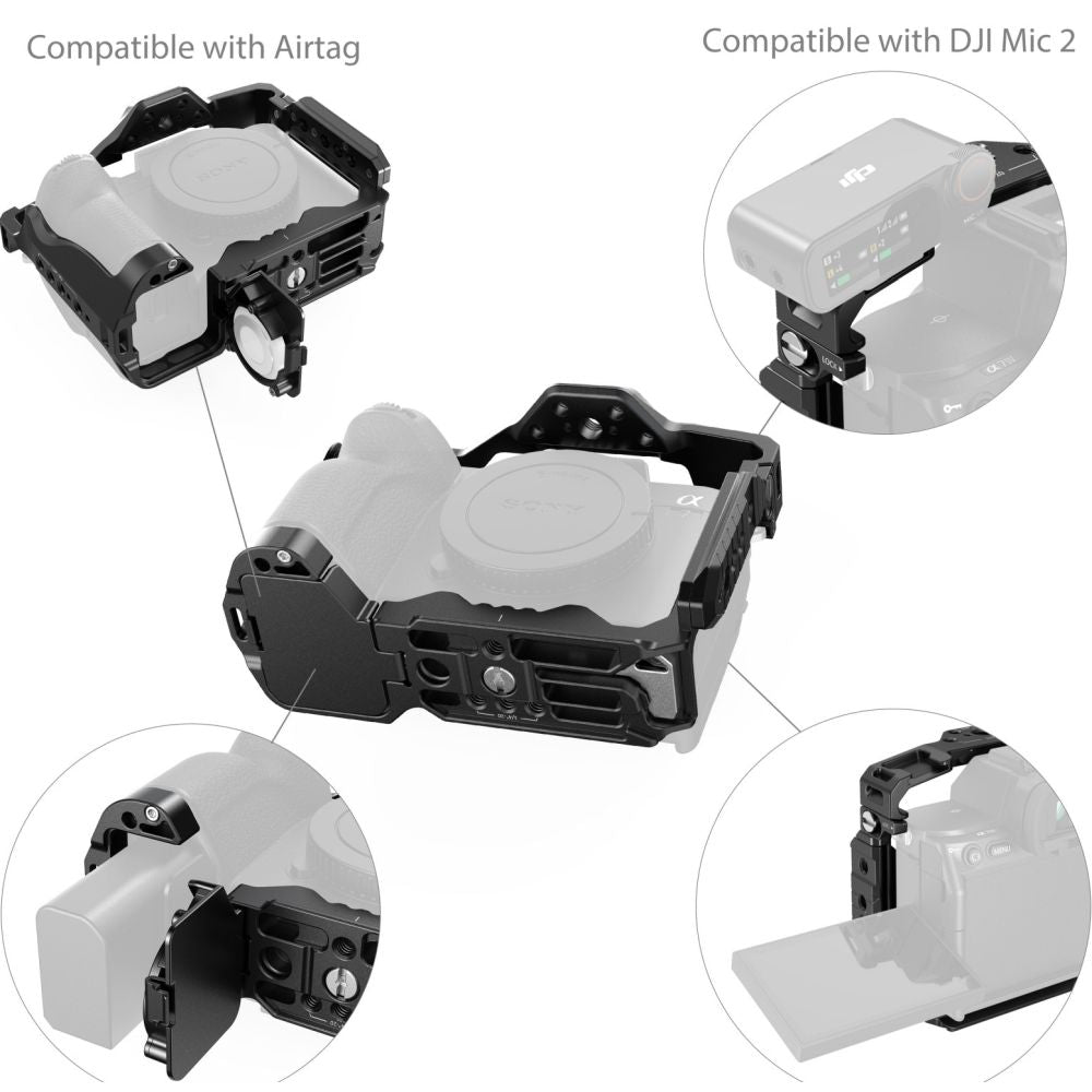 SmallRig 5583 Cage with Airtag Slot for Sony Alpha 7R V / 7 IV / 7S III / 1 / 7R IV
