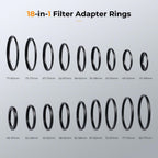 K&F Concept Step Up & Down Ring set 18-piece (37-82mm)