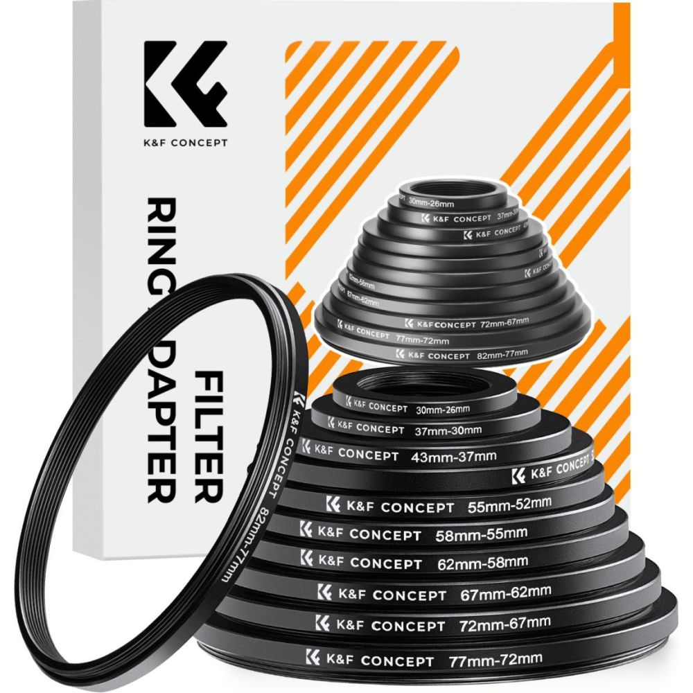 K&F Concept Step Down Ring set 11-piece (26-82mm)