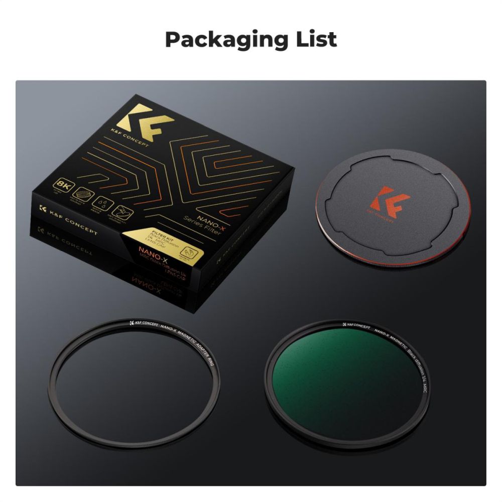 K&F Concept Magnetic 1/4 Black Mist Filter Nano X - 58mm