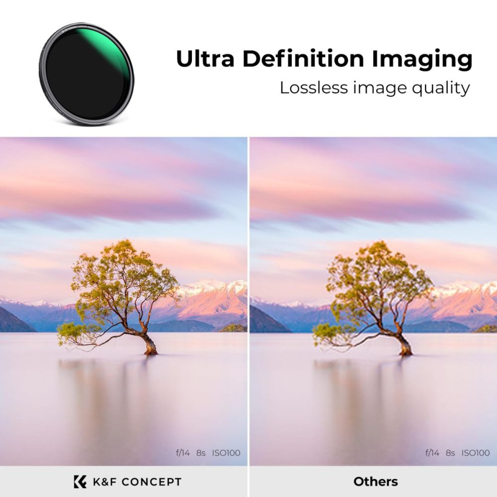 K&F Concept Variable ND filter ND8-128 Nano X magnetic 72mm