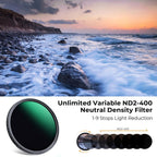 K&F Concept Variable ND filter ND2-400 - 62mm
