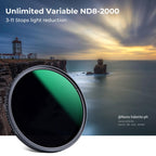 K&F Concept Variable ND filter ND8-2000 super slim - 62mm