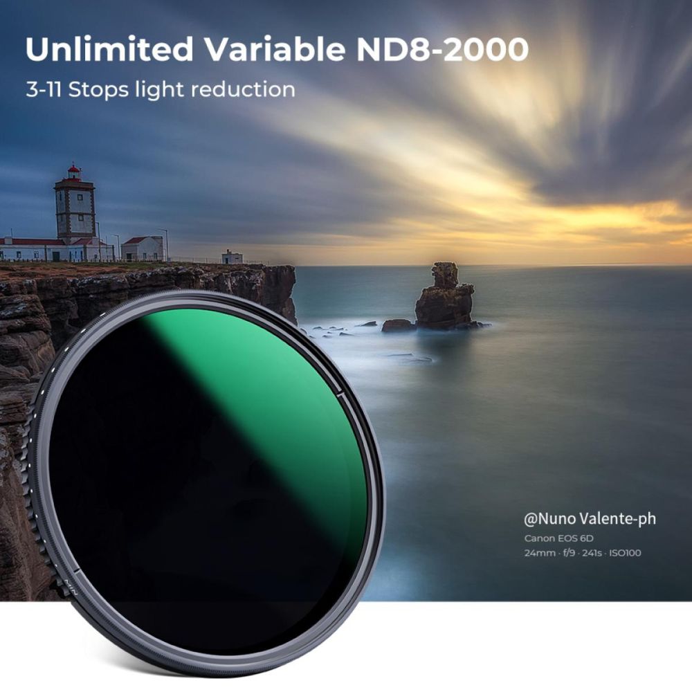 K&F Concept Variable ND filter ND8-2000 super slim - 67mm
