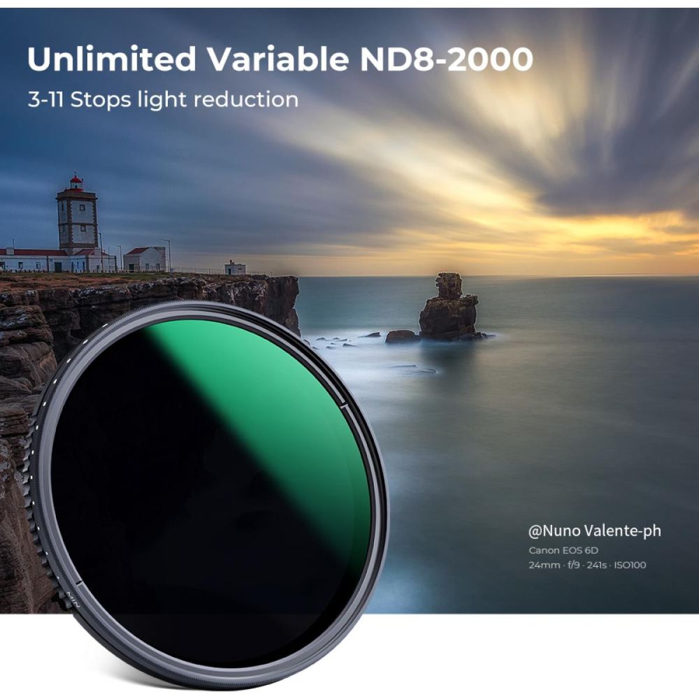K&F Concept Variable ND filter ND8-2000 super slim - 77mm