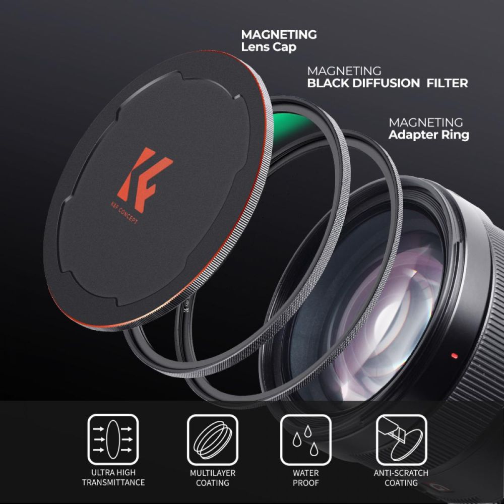 K&F Concept Magnetic 1/8 Black Mist Filter Nano X - 62mm