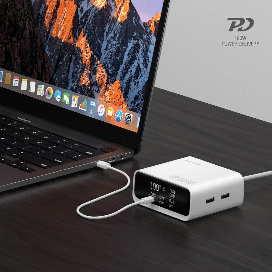 4smarts Desk Charger GaN Screen 100W 3C +2A