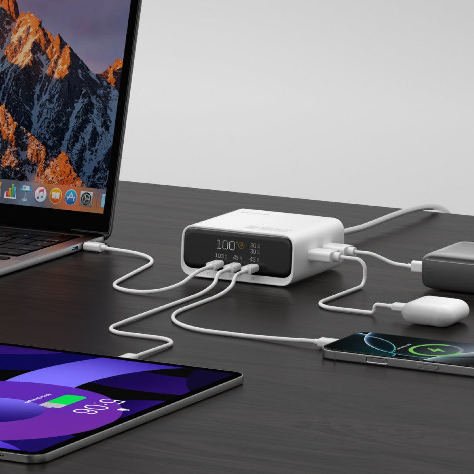 4smarts Desk Charger GaN Screen 100W 3C +2A