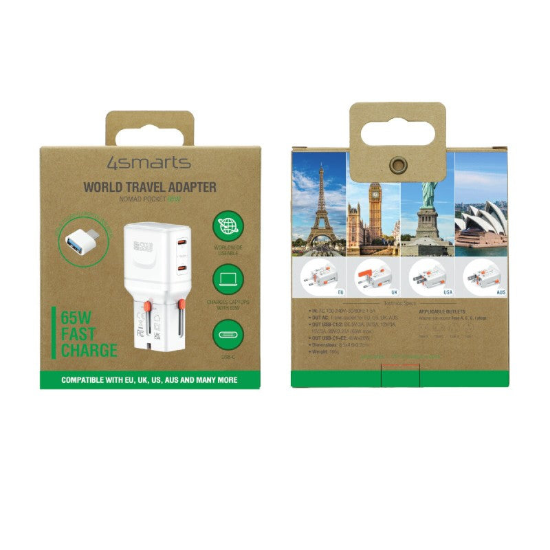 4smarts PDPlug Slim Dual 65W GaN 2C mains charger