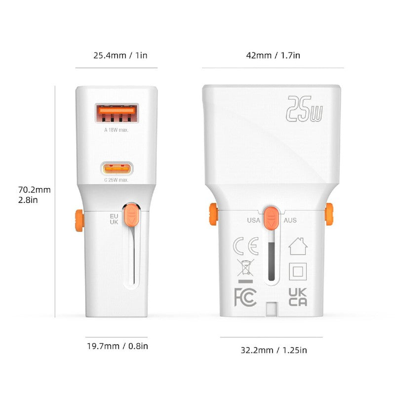 4smarts Nomad Pocket 25W wereldreis adapter