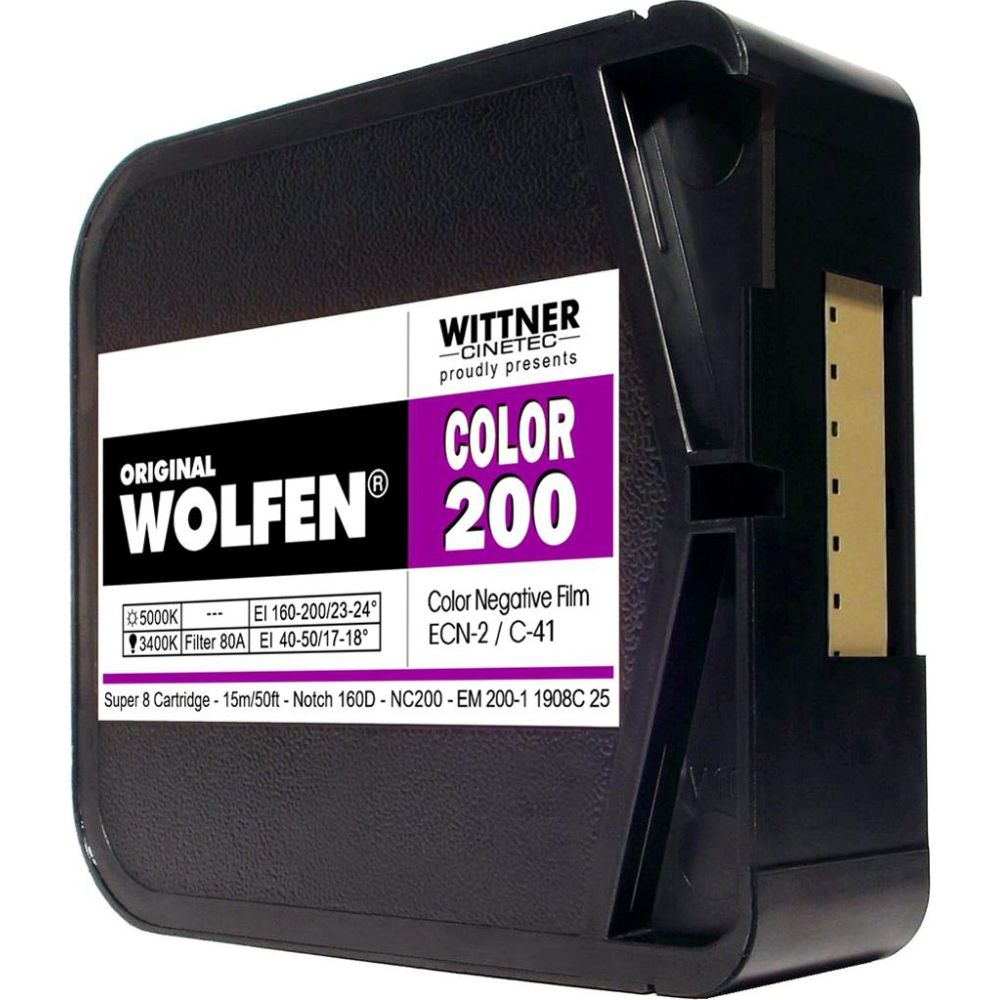 Wolfen Color 200 Super 8, ISO 250-400 15mm color negative film