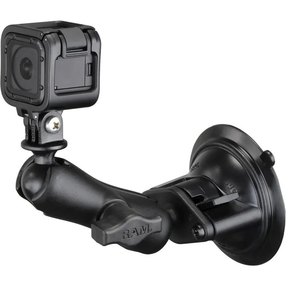 Ram Twist-Lock Suction Cup Mount with Action Camera Adapter - Medium