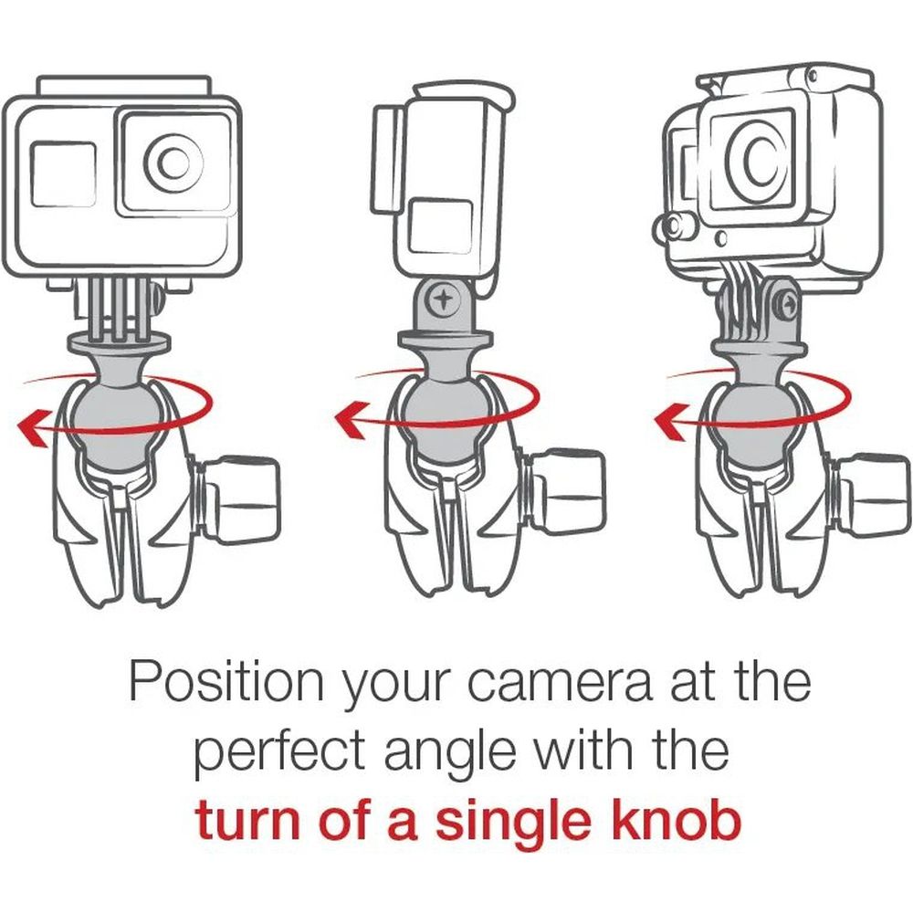 Ram Twist-Lock Suction Cup Mount with Action Camera Adapter - Medium