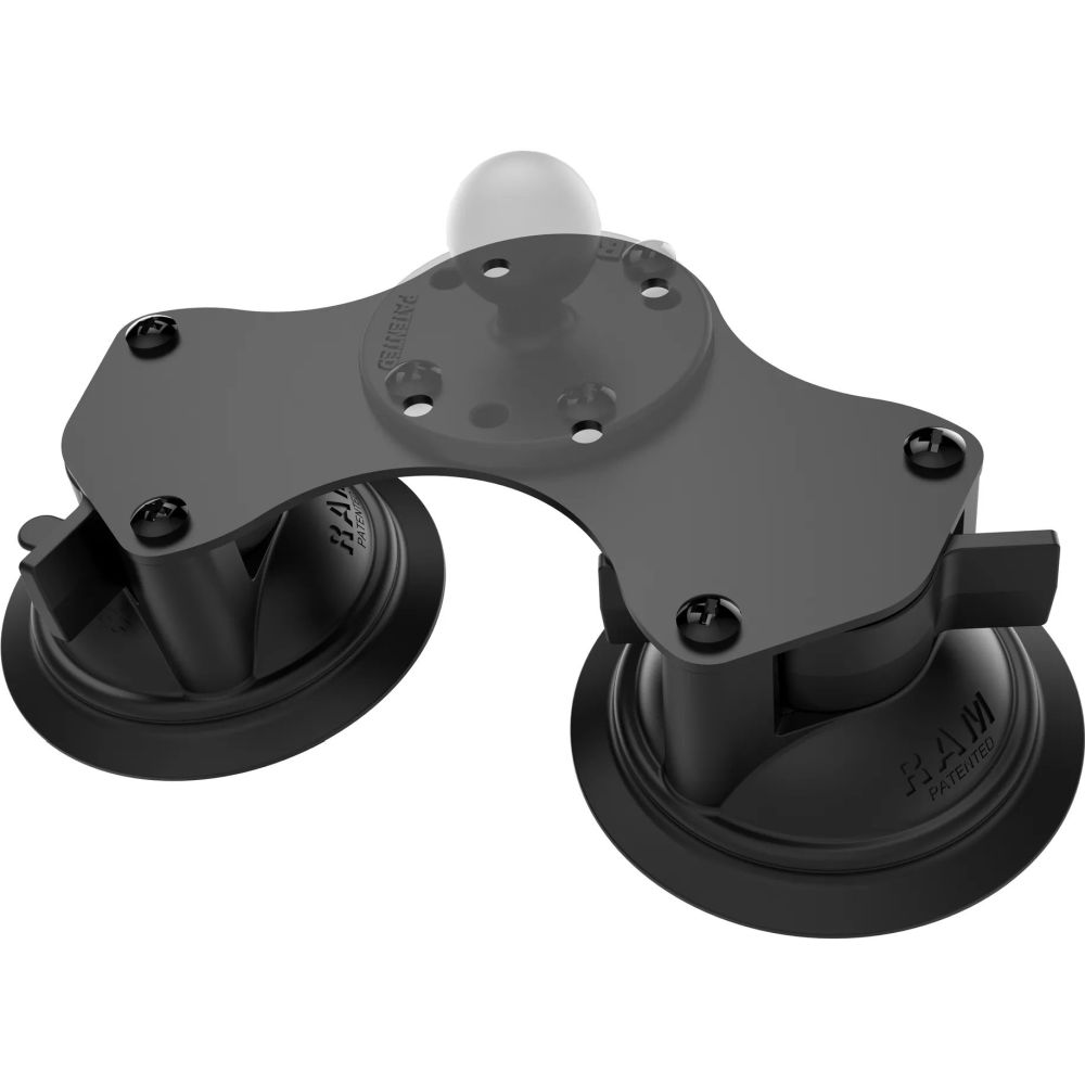 Ram Twist-Lock Dual Suction Cup Base