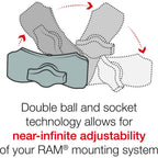 Ram Tough-Strap Double Ball Mount with Universal Action Camera Adapter