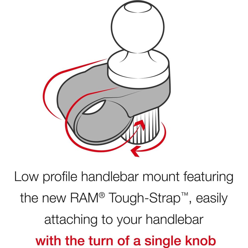 Ram Tough-Strap Double Ball Mount with Universal Action Camera Adapter