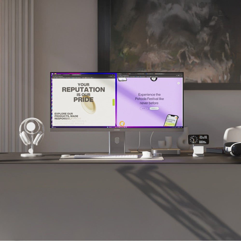 Alogic Edge 40“ ultrawide WQHD LCD monitor, Space Grey