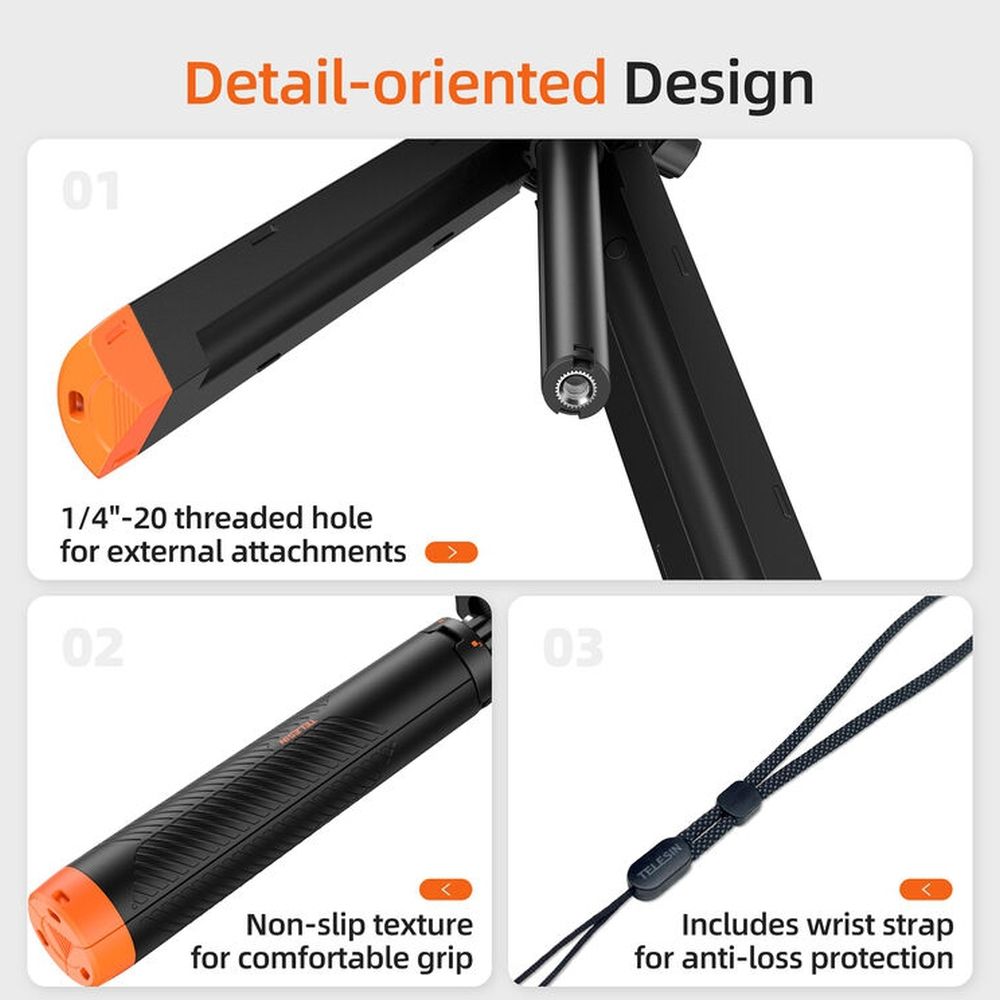 Telesin Floating selfie stick tripod for action cam