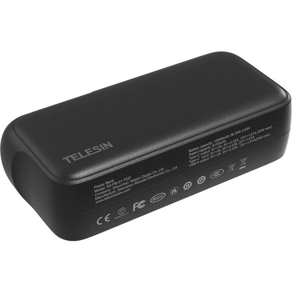 Telesin 10000mAh power bank for GoPro 13 batteries - 20W