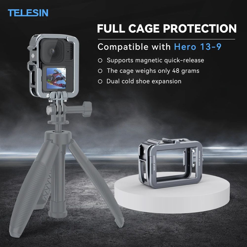 Telesin Metal cage V2 for GoPro Hero 13/12/11/10/9