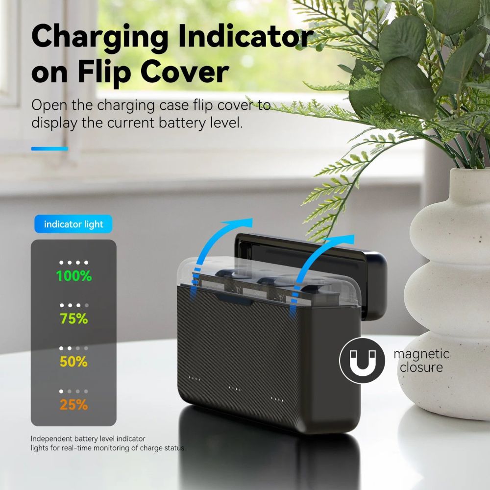 Telesin Pocket Charging Box for DJI Osmo Action 5/4/3 (3 slots)