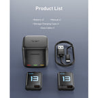 Telesin Battery Charger Box + 2x battery for GoPro Hero 13