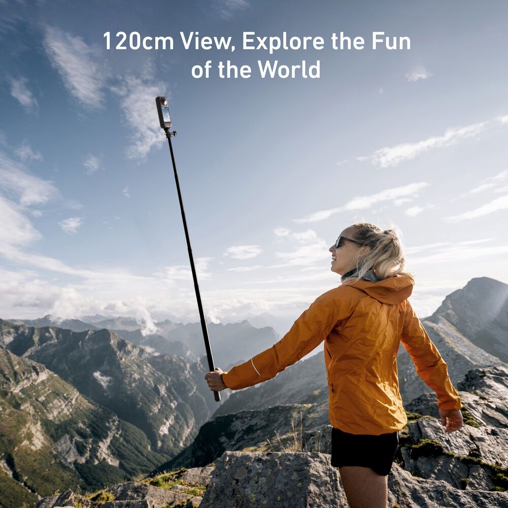 Telesin Aluminum Selfie Stick for action cam - 120 cm