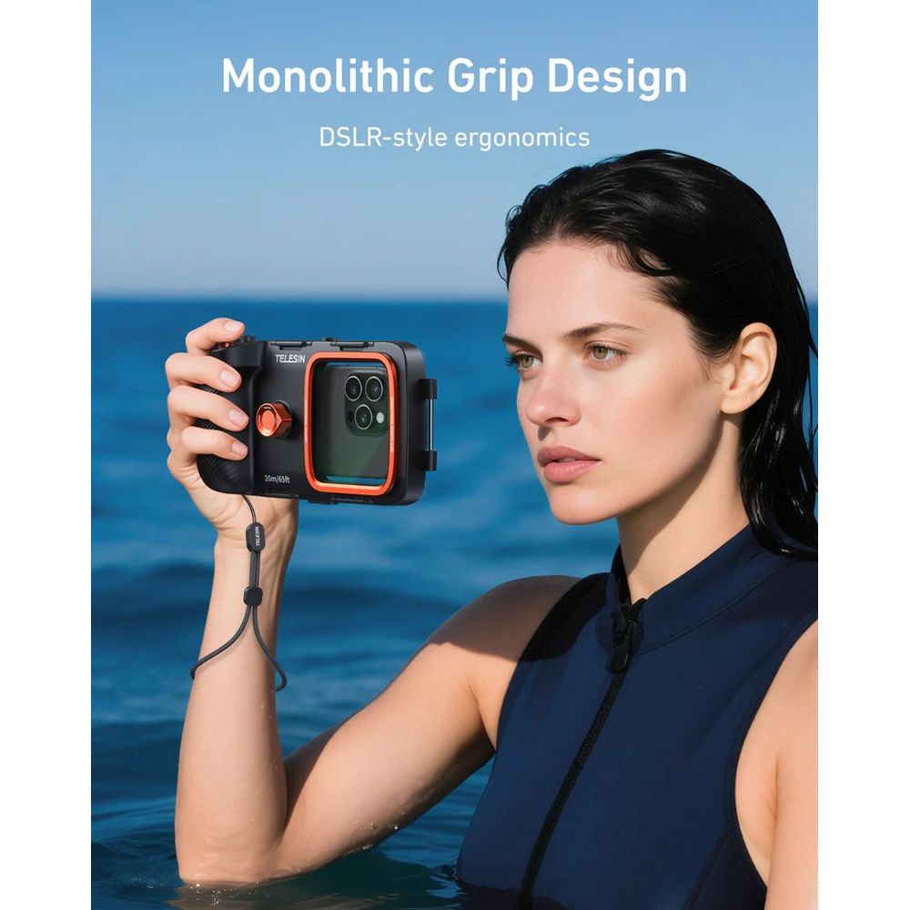 Telesin Smartphone diving case with buttons and vacuum pump
