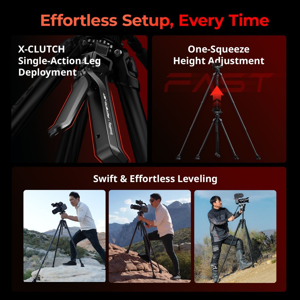 SmallRig 5756 x Potato Jet TRIBEX CARBON II Hydraulic Tripod