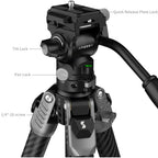SmallRig 5477 Portable Video Carbon Fiber Tripod AP255Pro