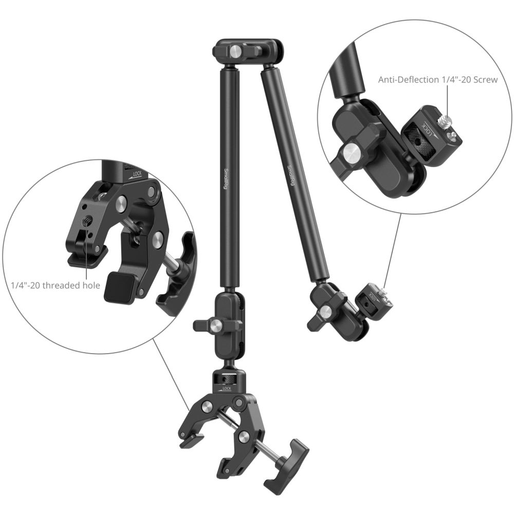 SmallRig 5626 Desktop Magic Arm with Crab-Shaped Clamp Kit (MagSafe-Compatible Edition)