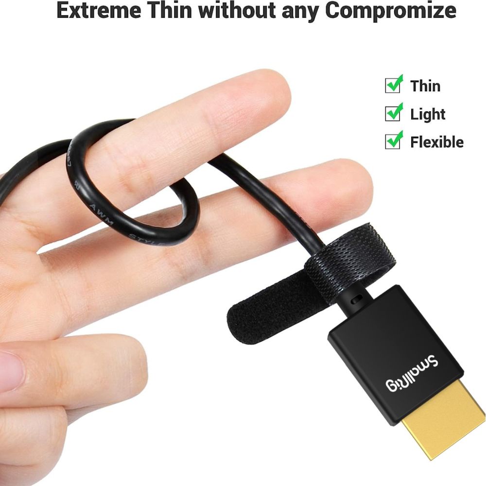 SmallRig 3043B Ultra-Slim 4K HDMI Data Cable (D to A), 55cm