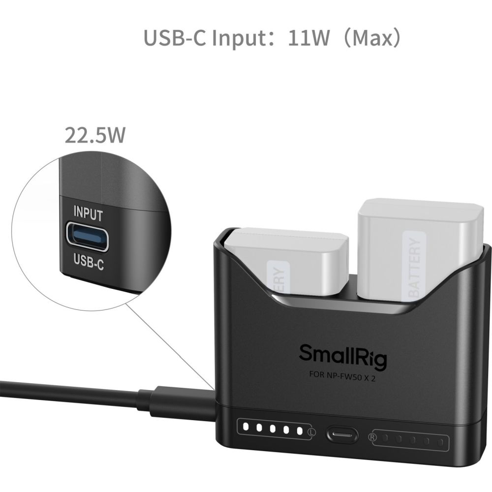 SmallRig 5493 Camera Battery Charger for NP-FW50