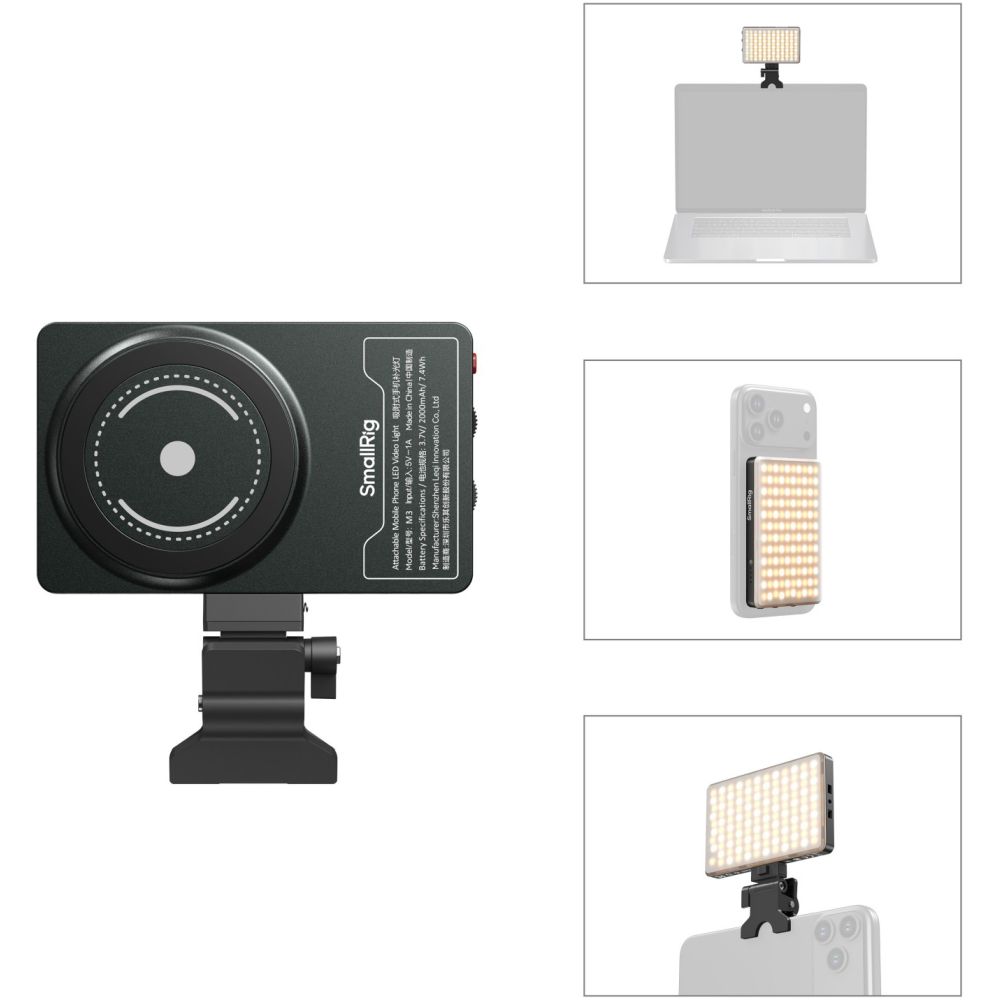 SmallRig 5503 M3 Attachable Mobile Phone LED Video Light, Ink Blue