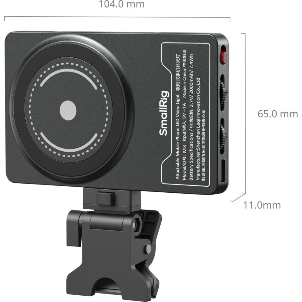 SmallRig 5503 M3 Attachable Mobile Phone LED Video Light, Ink Blue