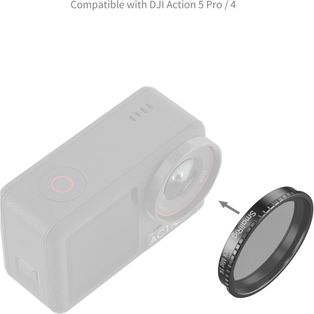 SmallRig 5836 Attachable 1/4 Effect Black Mist Filter for DJI Osmo Action 5 Pro / 4