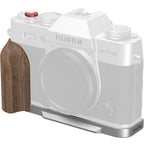 SmallRig 5667 L-Shaped Mount Plate with Wooden Handle for FUJIFILM X-T30 / X-T30 II / X-T30 III, Silver