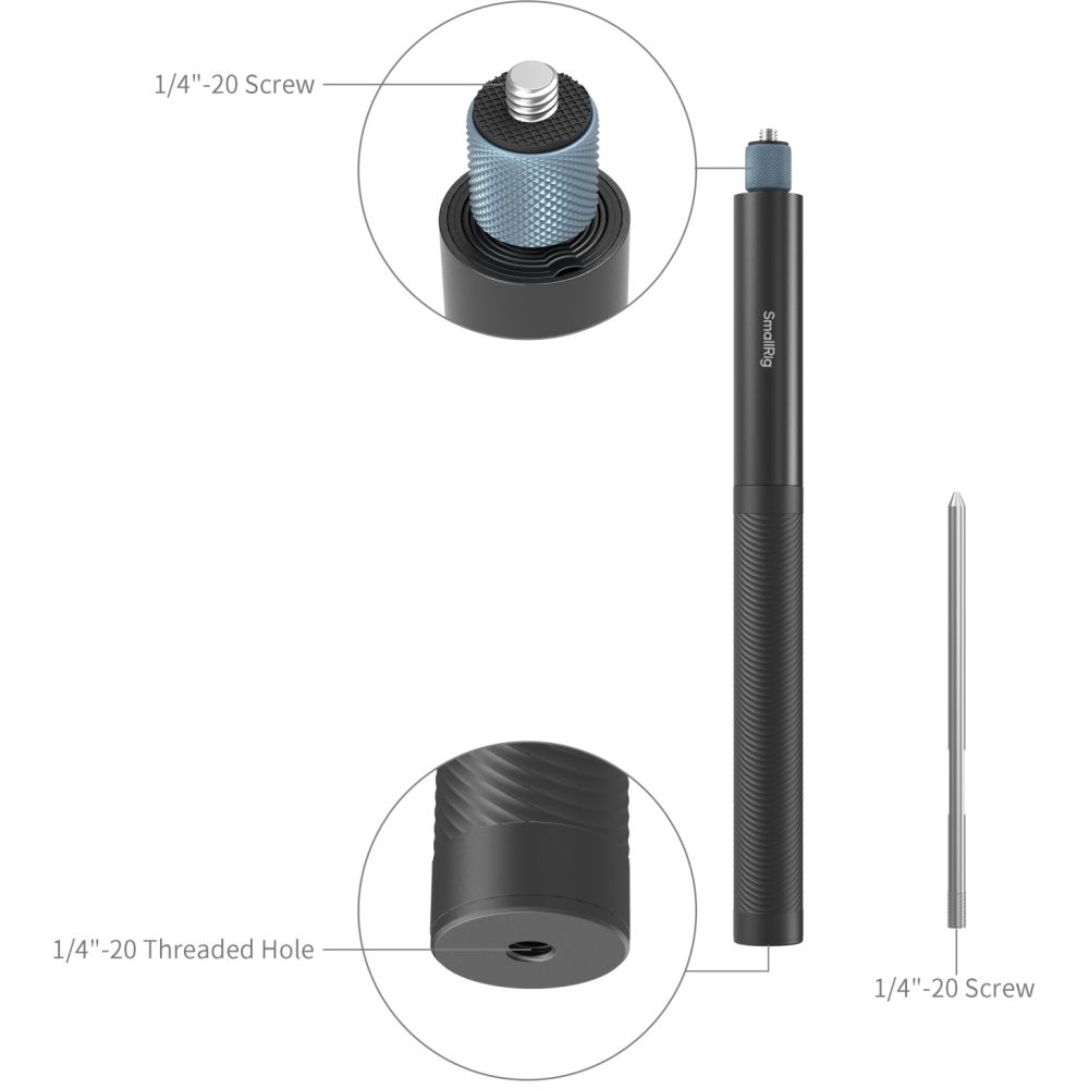 SmallRig 5270 Selfie stick for Action Cameras, 150cm