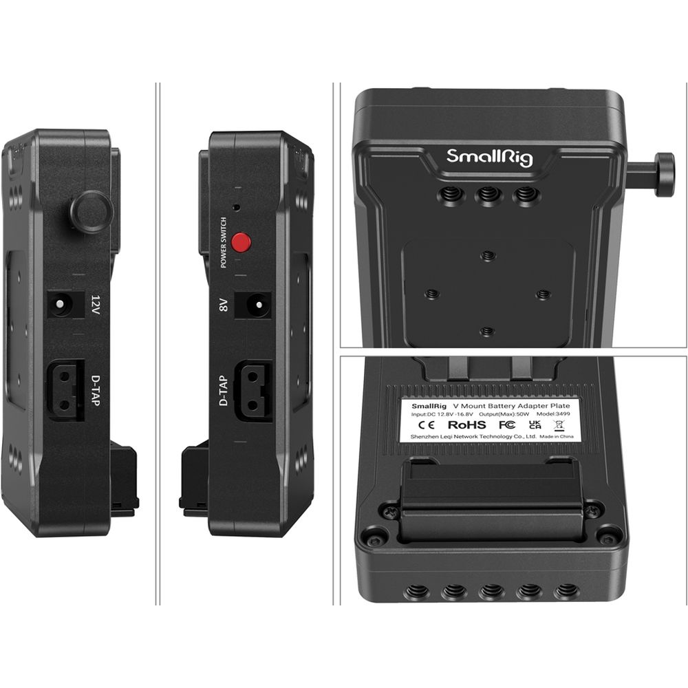 SmallRig 3499B V-Mount Battery Adapter Plate (Basic Version) with Extension Arm