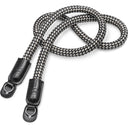 Leica 14719 Carrying Strap round braided rayon & leather cord, black / white