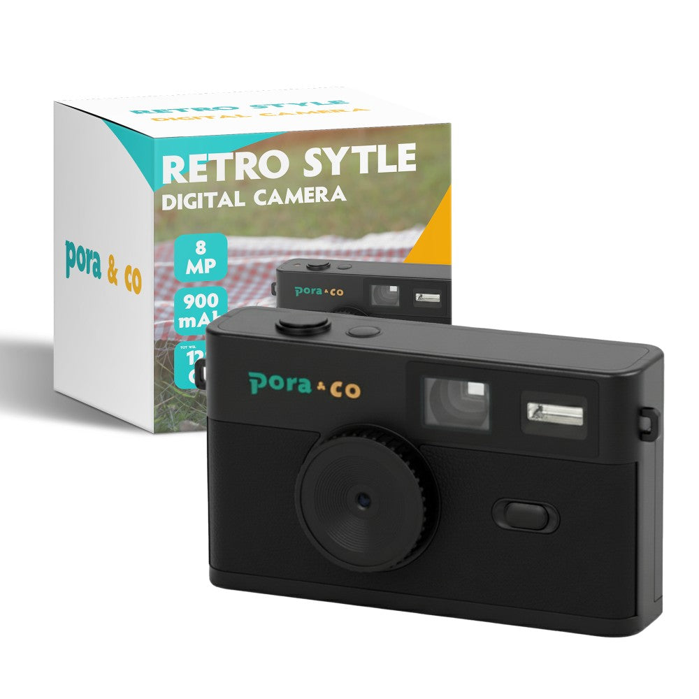 Pora&Co Digital Retro Camera in Black